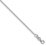 Herco Gold Solid Diamond-Cut Cable Chain - 18k White Gold / 1.5 mm / 16 in