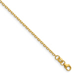 Herco Gold Solid Diamond-Cut Cable Chain - 18k Yellow Gold / 1.7 mm / 16 in