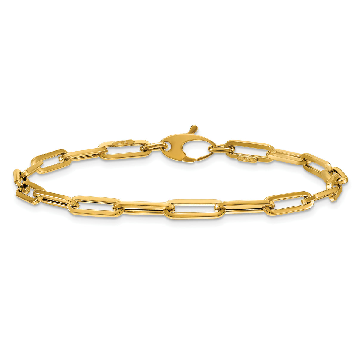 HERCO Gold Flat Paperclip Bracelet - 18k Yellow Gold / 7.5 in