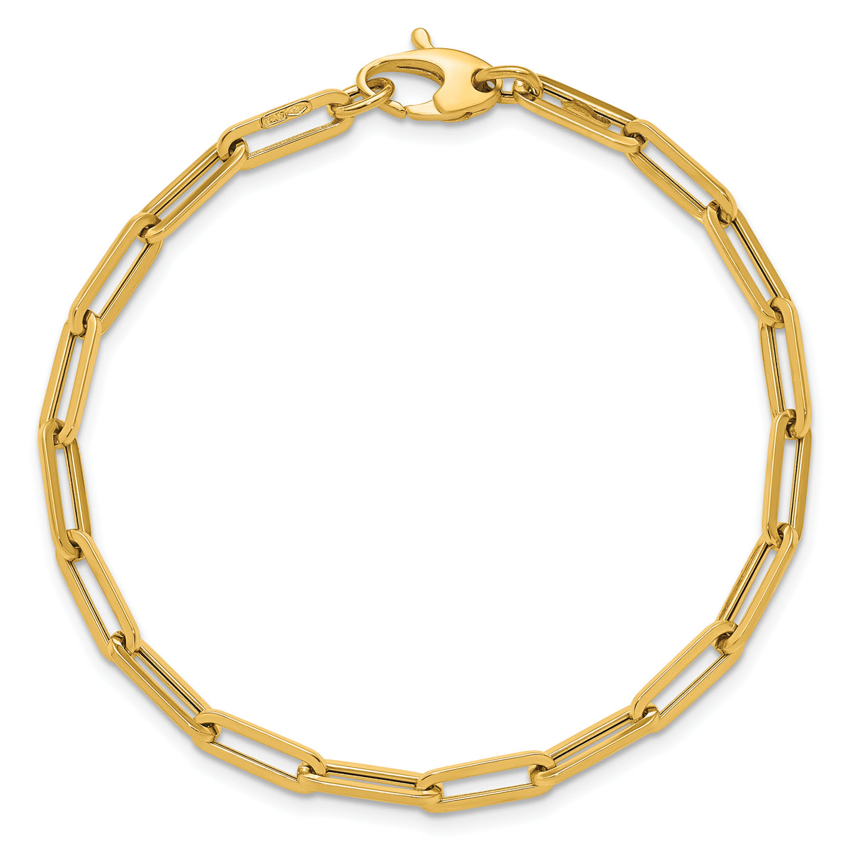 HERCO Gold Flat Paperclip Bracelet - 18k Yellow Gold / 7.5 in