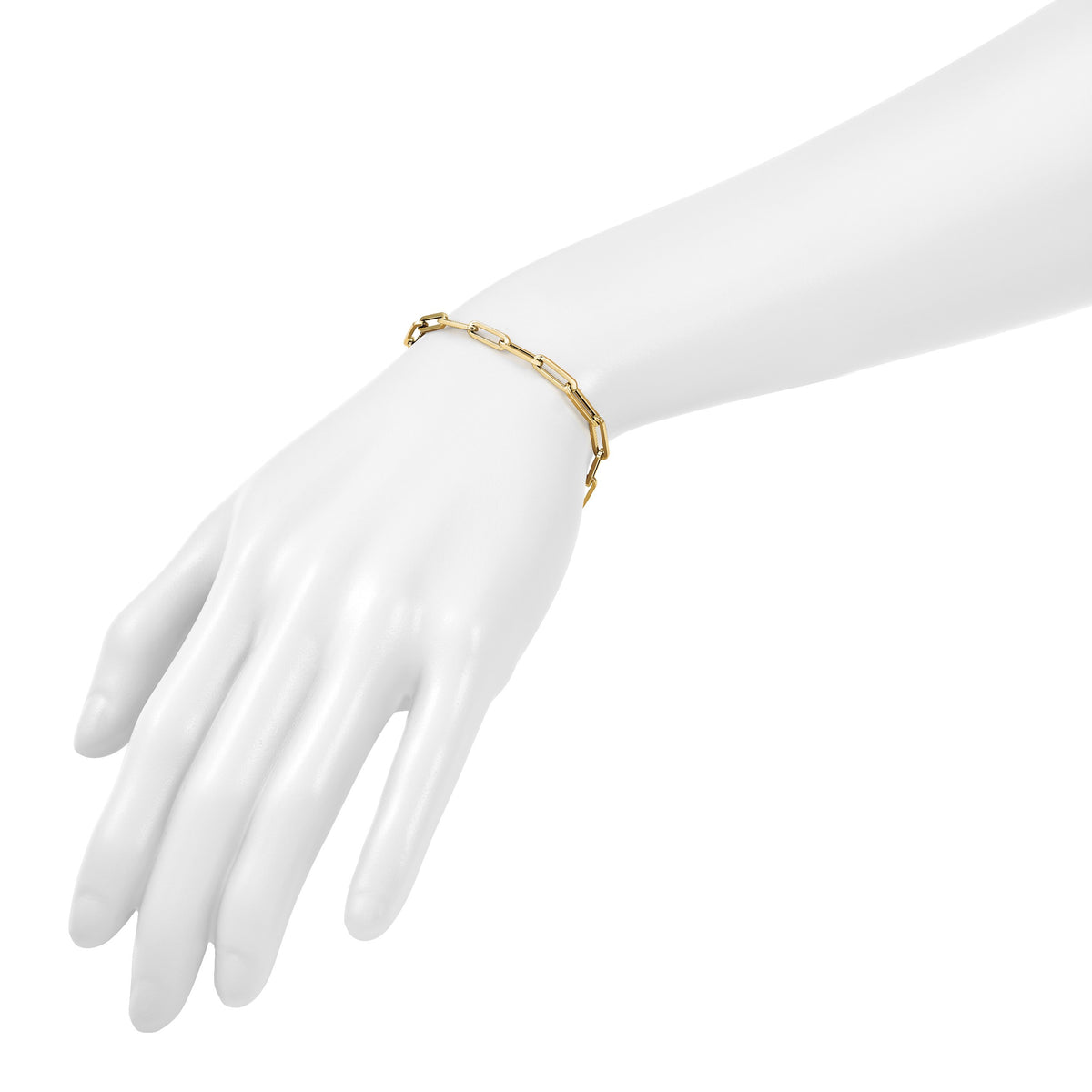 HERCO Gold Flat Paperclip Bracelet - 14k Yellow Gold / 7.5 in