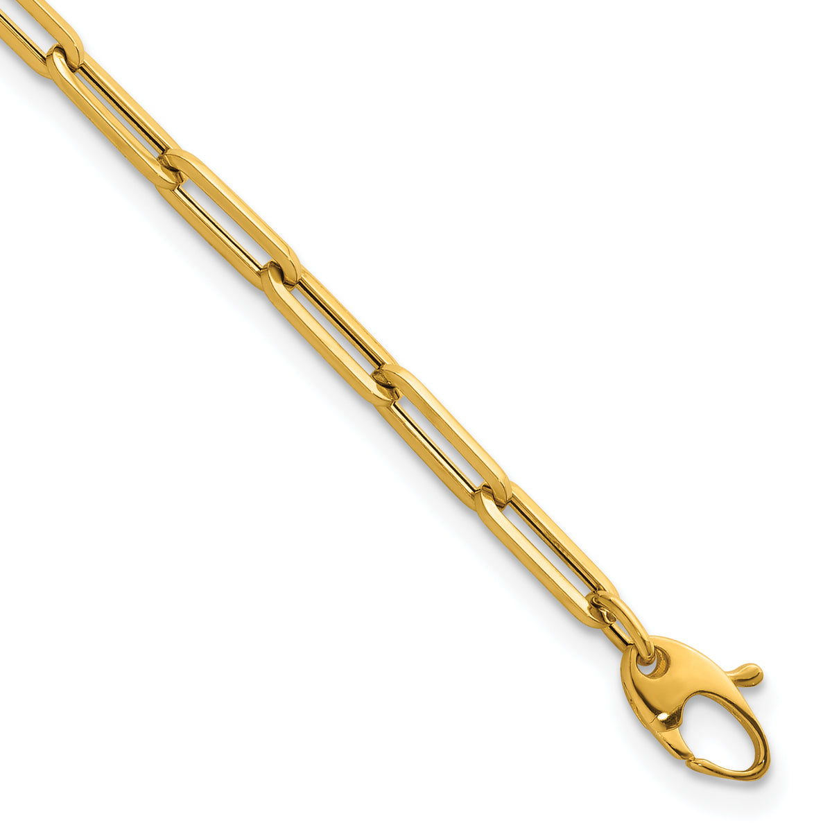 HERCO Gold Flat Paperclip Bracelet - 18k Yellow Gold / 7.5 in