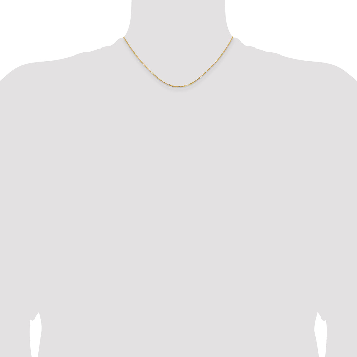 18K Leslie's 1.5mm Diamond-Cut Cable Chain - 16 inch