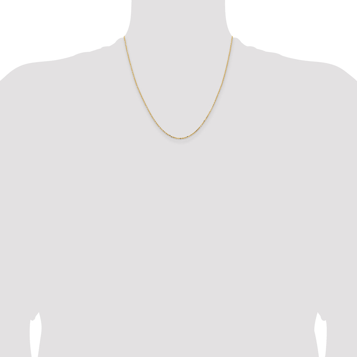 18K Leslie's 1.5mm Diamond-Cut Cable Chain - 20 inch
