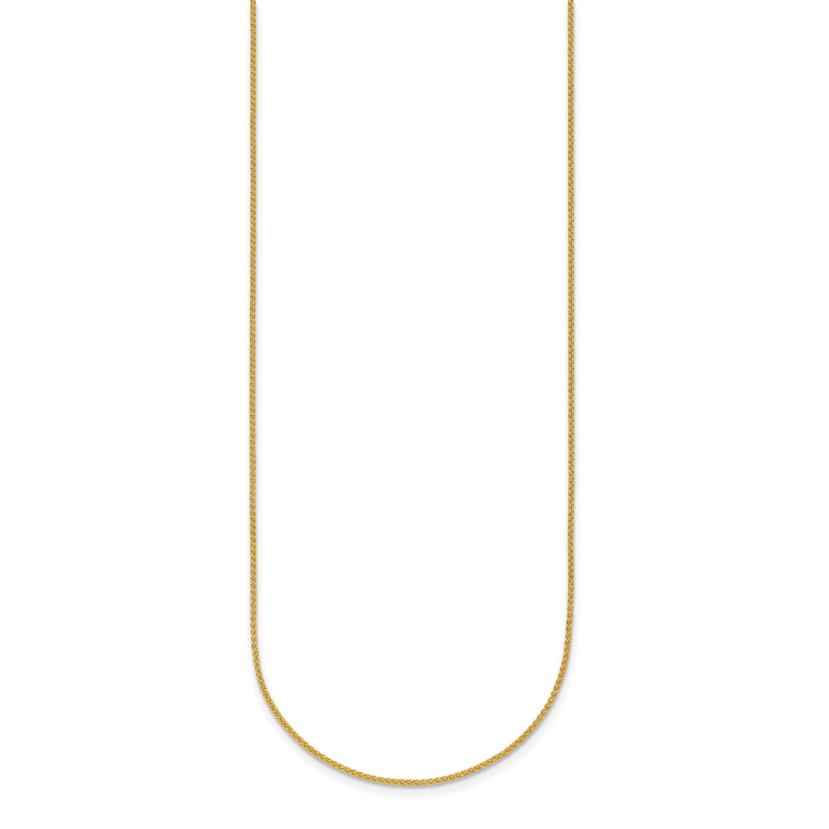 Herco Gold Solid Spiga Chain - 18k Yellow Gold / 1.1 mm / 16 in