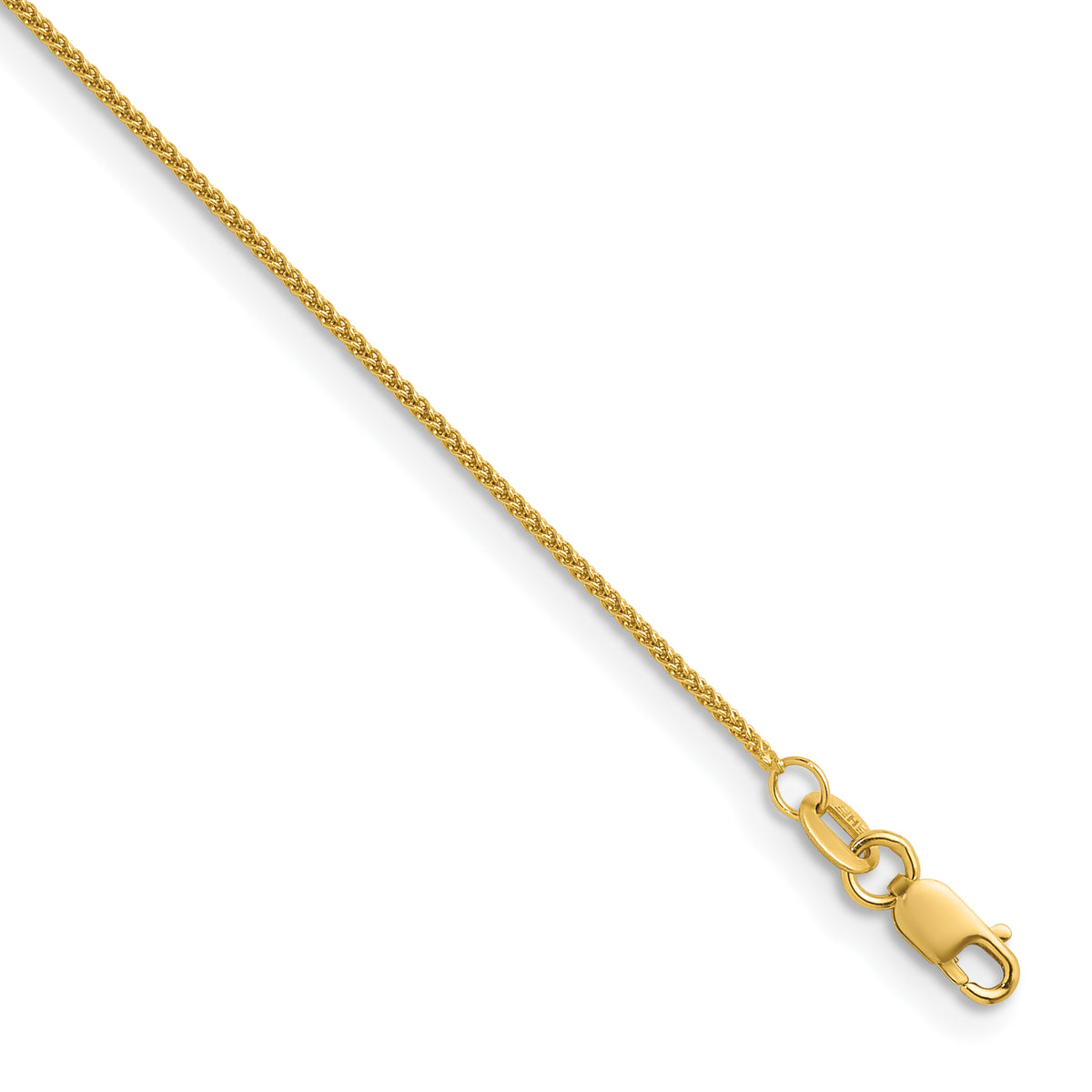Herco Gold Solid Spiga Chain - 18k Yellow Gold / 1.1 mm / 16 in