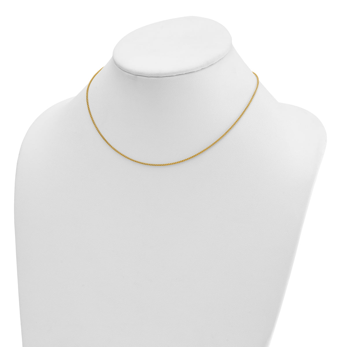 Herco Gold Solid Spiga Chain - 18k Yellow Gold / 1.1 mm / 16 in