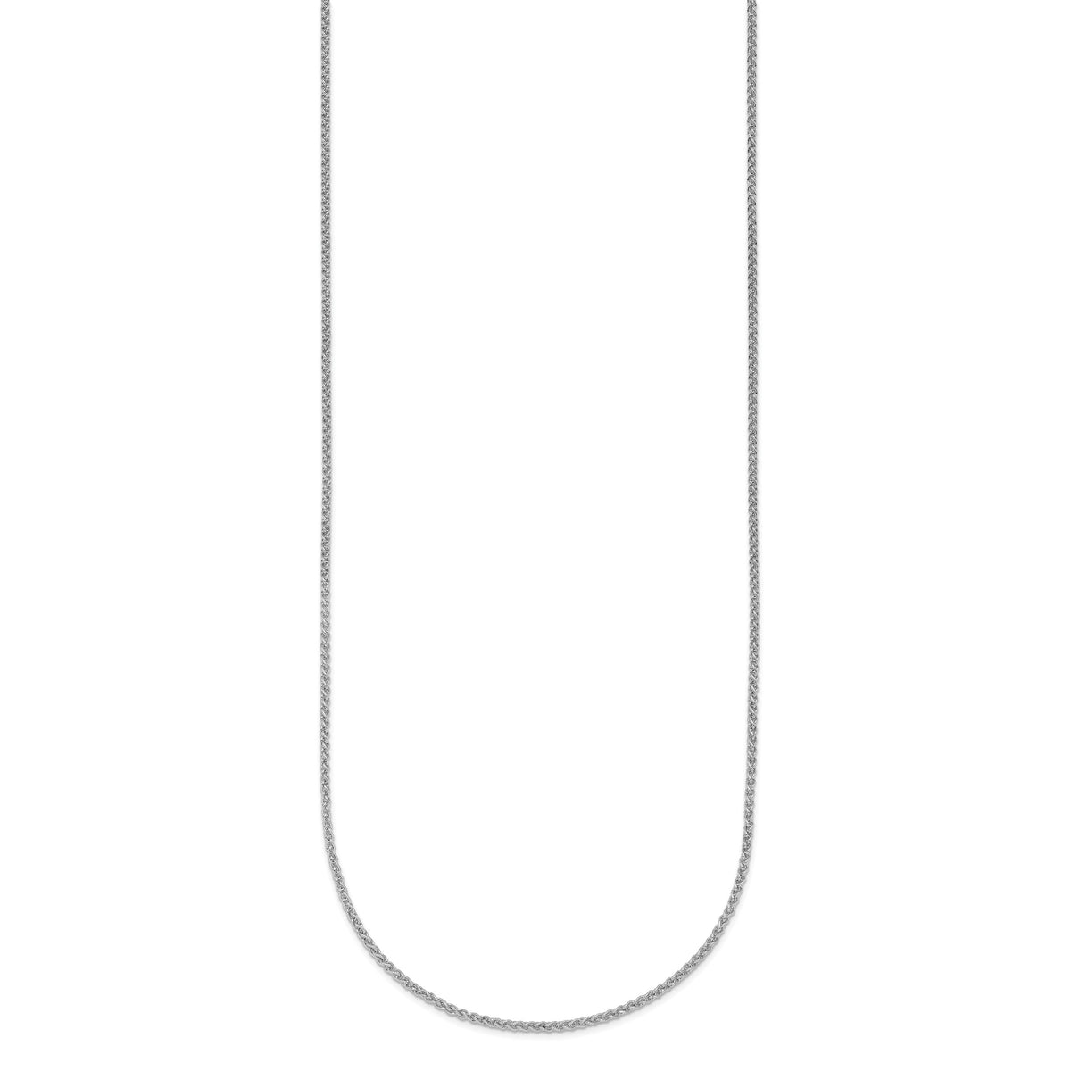 Herco Gold Solid Spiga Chain - 18k White Gold / 1.3 mm / 16 in