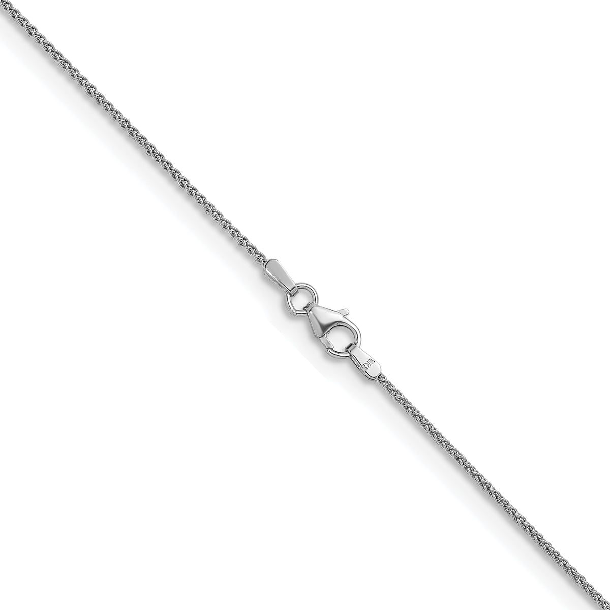 Herco Gold Solid Spiga Chain - 18k White Gold / 1.3 mm / 16 in