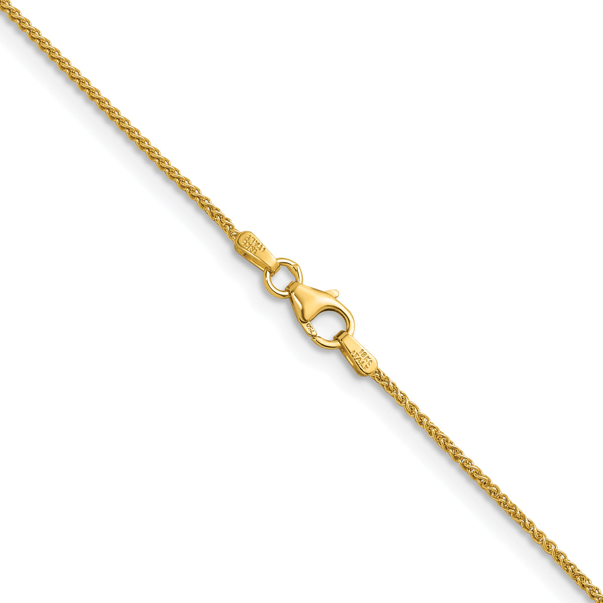 Herco Gold Solid Spiga Chain - 18k Yellow Gold / 1.3 mm / 18 in