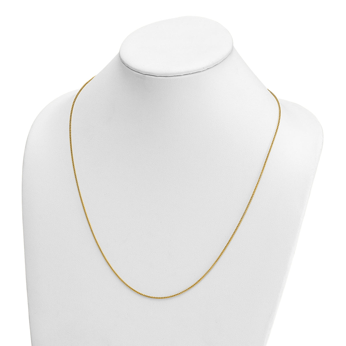 Herco Gold Solid Spiga Chain - 18k Yellow Gold / 1.3 mm / 24 in