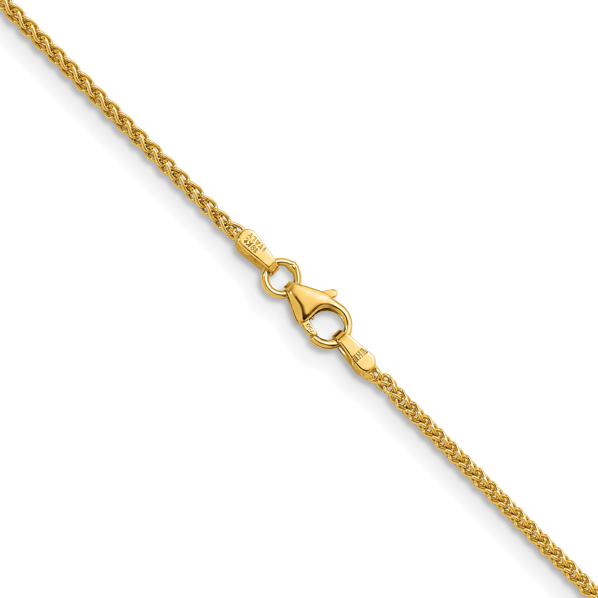 Herco Gold Solid Spiga Chain - 18k Yellow Gold / 1.7 mm / 24 in