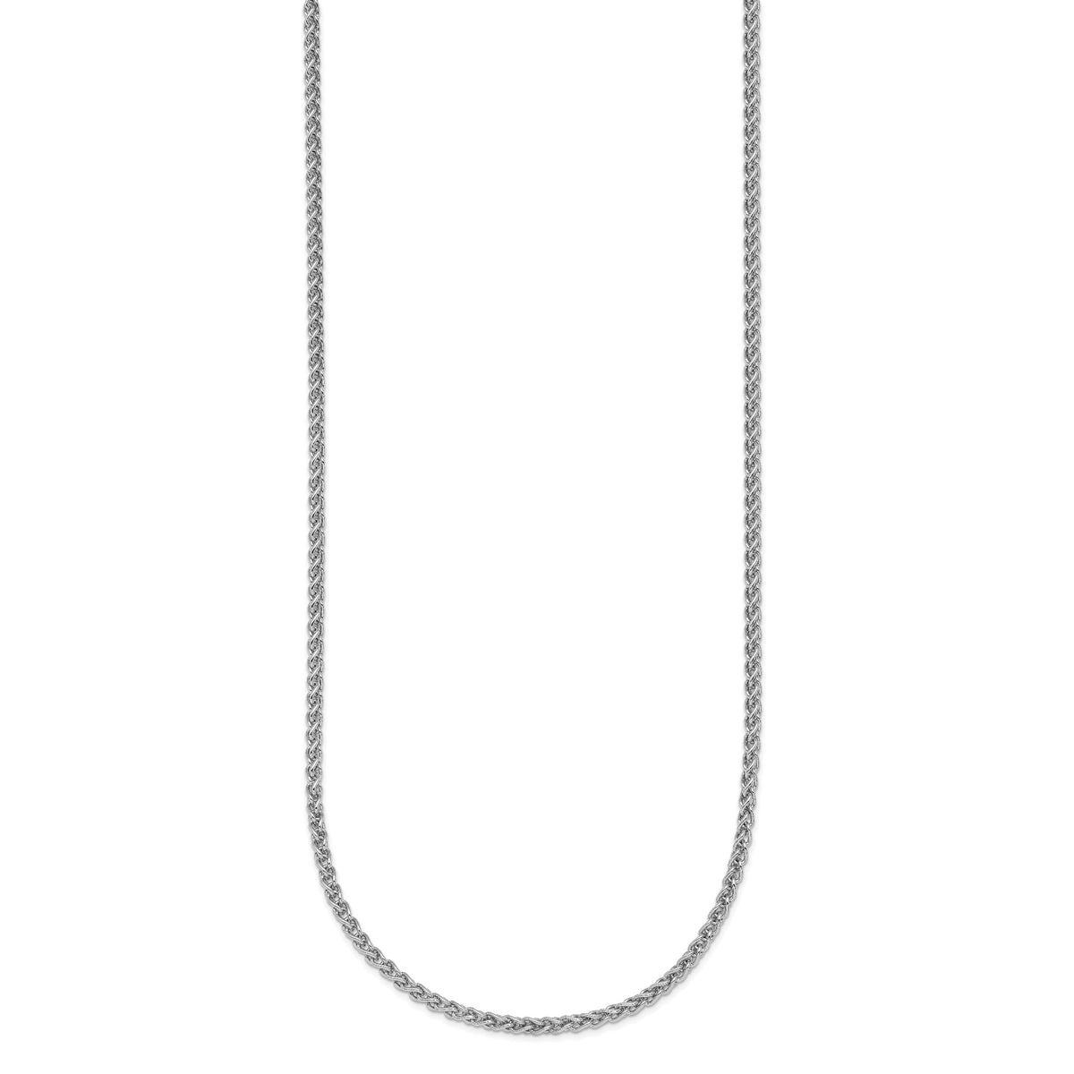 Herco Gold Solid Spiga Chain - 18k White Gold / 2.1 mm / 16 in