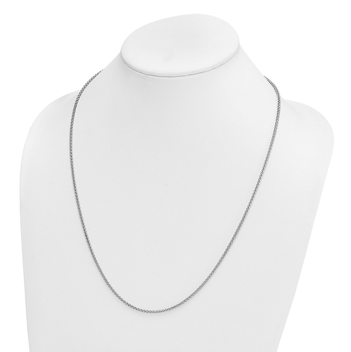 Herco Gold Solid Spiga Chain - 18k White Gold / 2.1 mm / 24 in