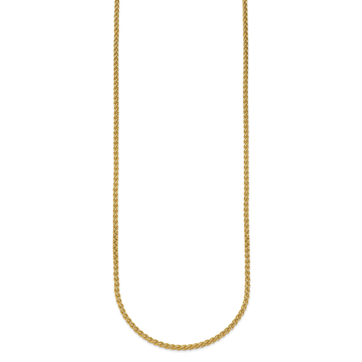 Herco Gold Solid Spiga Chain - 18k Yellow Gold / 2.1 mm / 30 in