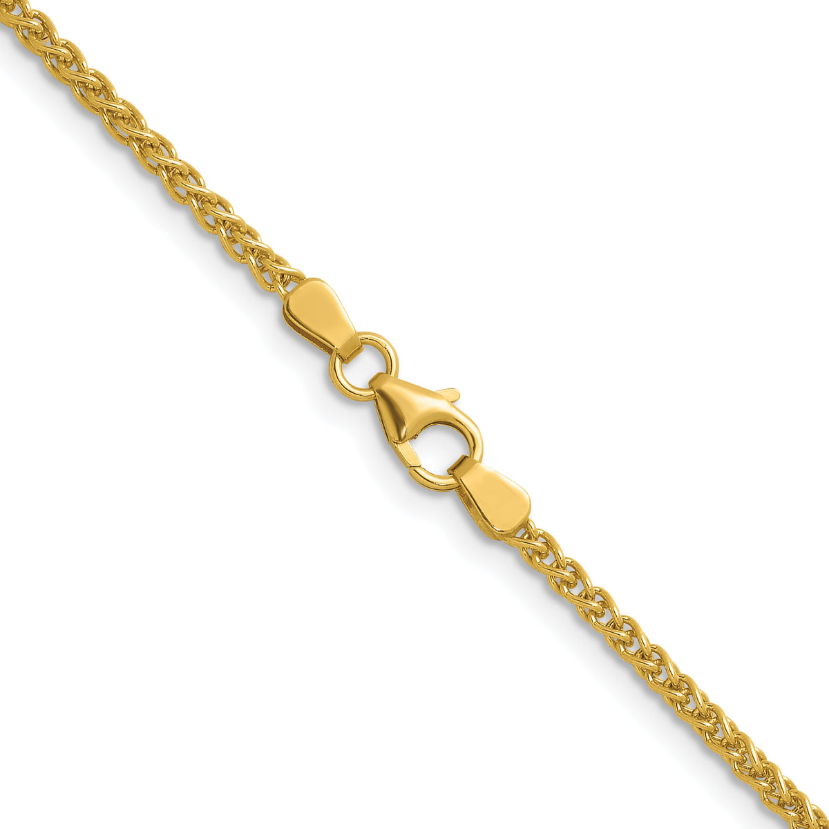 Herco Gold Solid Spiga Chain - 18k Yellow Gold / 2.1 mm / 30 in