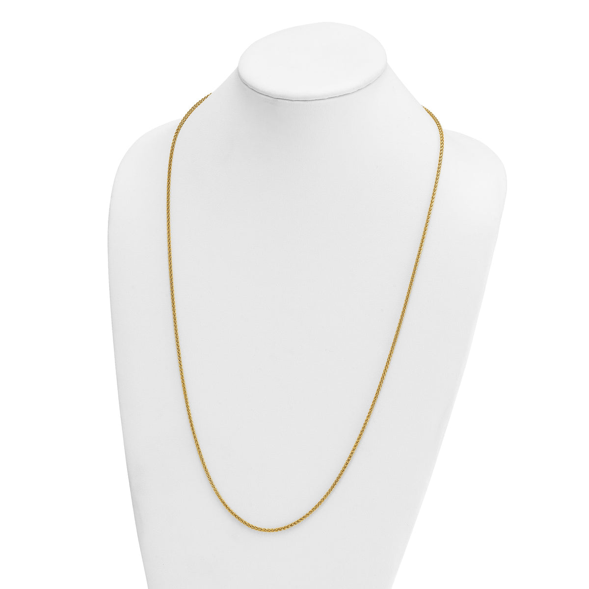 Herco Gold Solid Spiga Chain - 18k Yellow Gold / 2.1 mm / 30 in