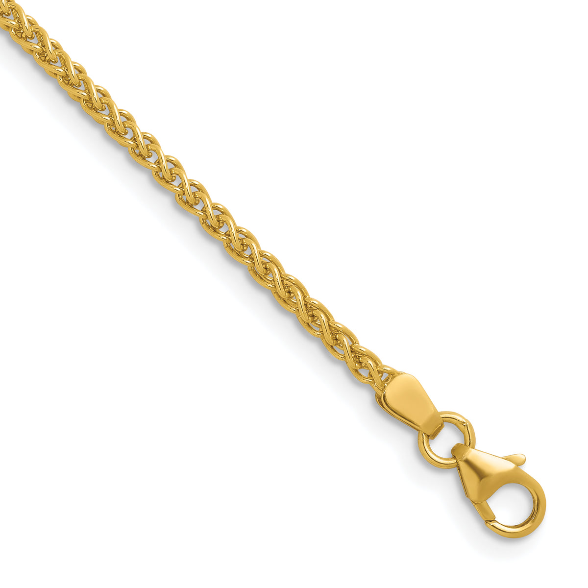 Herco Gold Solid Spiga Chain - 18k Yellow Gold / 2.1 mm / 16 in