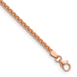 Herco Gold Solid Spiga Chain - 18k Rose Gold / 2.5 mm / 16 in