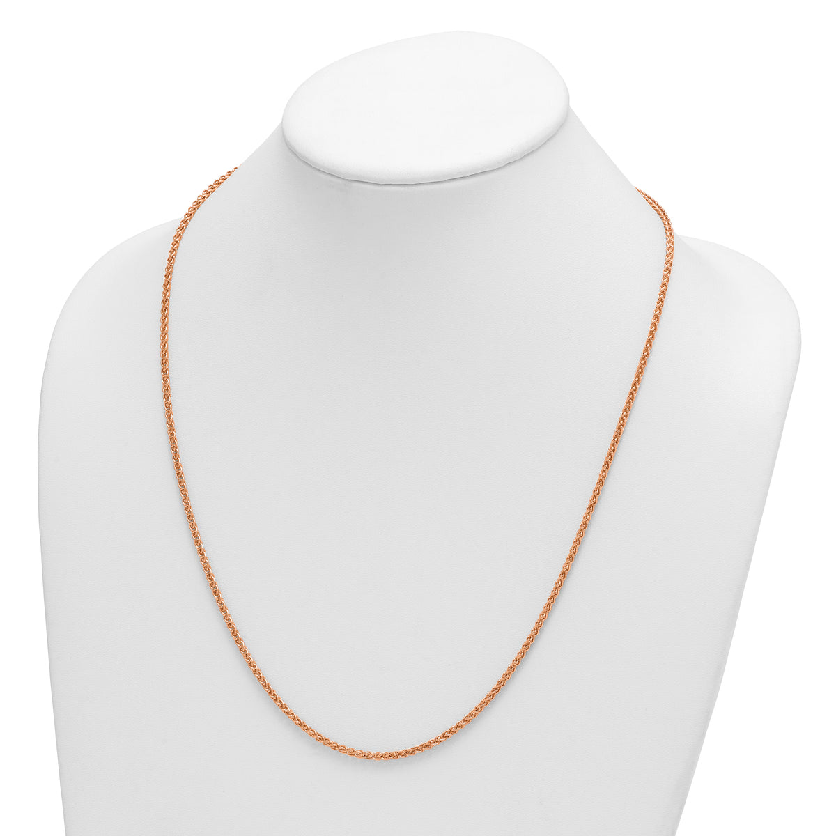 Herco Gold Solid Spiga Chain - 18k Rose Gold / 2.5 mm / 24 in