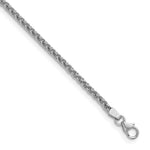 Herco Gold Solid Spiga Chain - 18k White Gold / 2.5 mm / 16 in