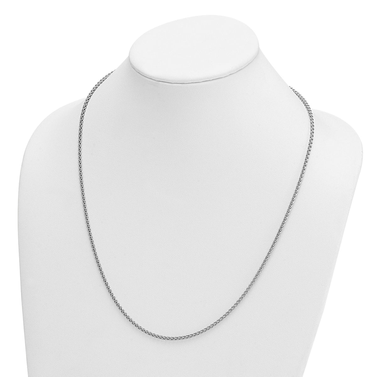 Herco Gold Solid Spiga Chain - 18k White Gold / 2.5 mm / 24 in