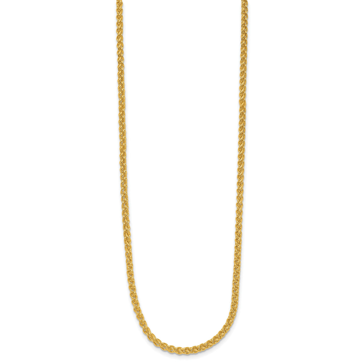 Herco Gold Solid Spiga Chain - 18k Yellow Gold / 2.5 mm / 16 in