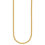 Herco Gold Solid Spiga Chain - 18k Yellow Gold / 3.3 mm / 18 in