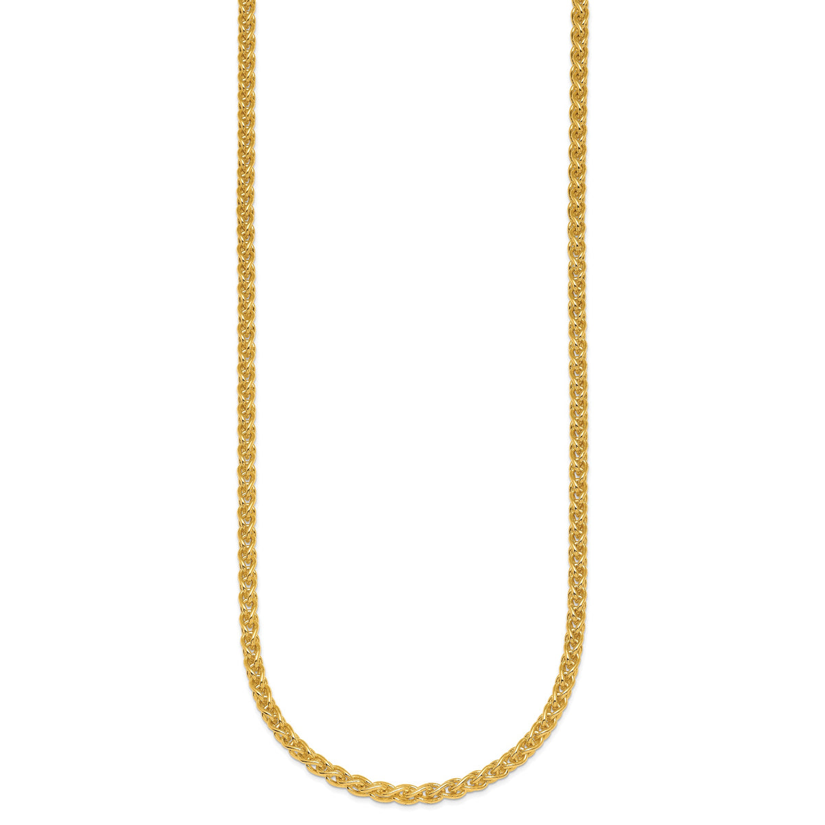 Herco Gold Solid Spiga Chain - 18k Yellow Gold / 3.3 mm / 18 in