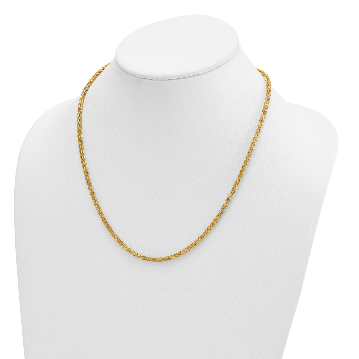Herco Gold Solid Spiga Chain - 18k Yellow Gold / 3.3 mm / 20 in