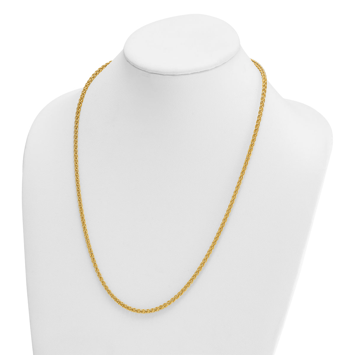 Herco Gold Solid Spiga Chain - 18k Yellow Gold / 3.3 mm / 24 in