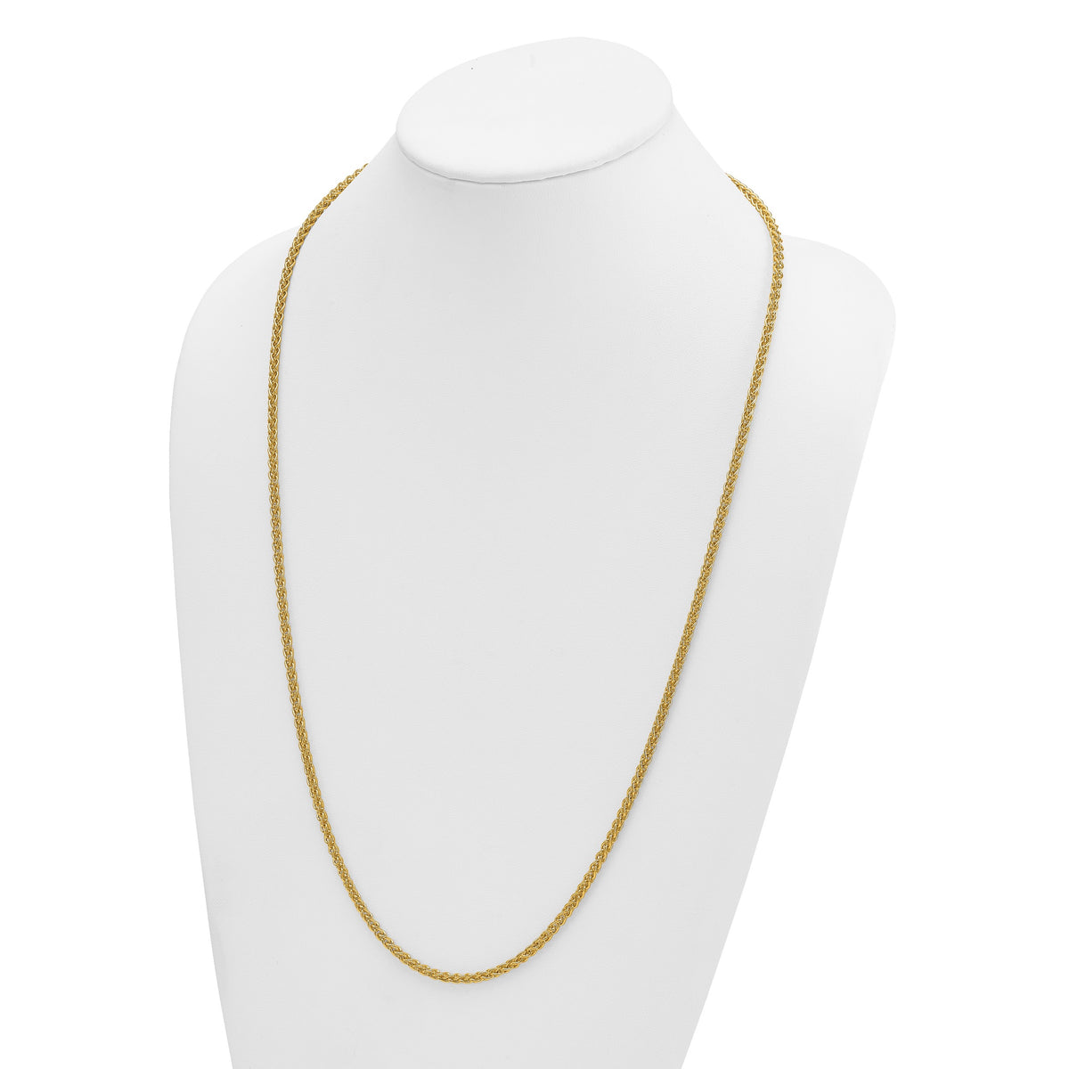 Herco Gold Solid Spiga Chain - 18k Yellow Gold / 3.3 mm / 30 in