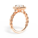 Belinda Asscher Cut Lab Grown Diamond 18Kt Rose Gold Engagement Ring - View 3