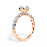 Kylie Asscher Cut Lab Grown Diamond 18Kt Rose Gold Engagement Ring - View 4
