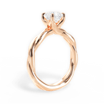 Bianca Asscher Cut Lab Grown Diamond 18Kt Rose Gold Engagement Ring - View 3