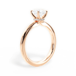 Cara Asscher Cut Lab Grown Diamond 18Kt Rose Gold Engagement Ring - View 3