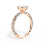 Kristen Asscher Cut Lab Grown Diamond 18Kt Rose Gold Engagement Ring - View 2