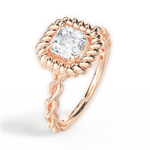 Belinda Asscher Cut Lab Grown Diamond 18Kt Rose Gold Engagement Ring - View 4