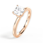 Cara Asscher Cut Lab Grown Diamond 18Kt Rose Gold Engagement Ring - View 4