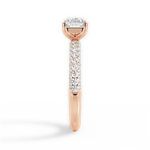 Kylie Asscher Cut Lab Grown Diamond 18Kt Rose Gold Engagement Ring - View 3
