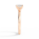 Angela Asscher Cut Lab Grown Diamond 18Kt Rose Gold Engagement Ring - View 2