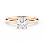 Cara Asscher Cut Lab Grown Diamond 18Kt Rose Gold Engagement Ring