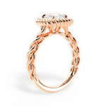 Belinda Cushion Cut Lab Grown Diamond 18Kt Rose Gold Engagement Ring - View 3