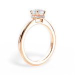 Brianna Cushion Cut Lab Grown Diamond 18Kt Rose Gold Engagement Ring - View 2