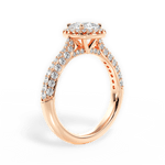 Lucy Cushion Cut Lab Grown Diamond 18Kt Rose Gold Engagement Ring - View 3