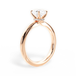 Cara Cushion Cut Lab Grown Diamond 18Kt Rose Gold Engagement Ring - View 2