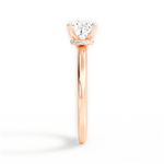 Cara Cushion Cut Lab Grown Diamond 18Kt Rose Gold Engagement Ring - View 3