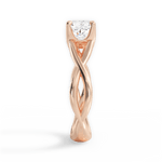 Aubrey Cushion Cut Lab Grown Diamond 18Kt Rose Gold Engagement Ring - View 2