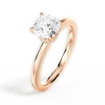 Cara Cushion Cut Lab Grown Diamond 18Kt Rose Gold Engagement Ring - View 4