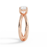 Ada Cushion Cut Lab Grown Diamond 18Kt Rose Gold Engagement Ring - View 4